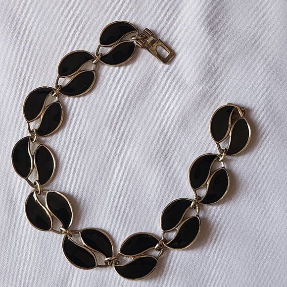 da Norway Jewelry - Vintage DA Norway Gold Leaf Sterling Silver Bracelet